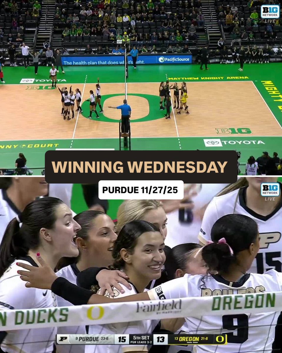 B1GVolleyball's tweet image. The Boilermakers weren’t going down without a fight 😤
#WinningWednesday x #B1GVolleyball