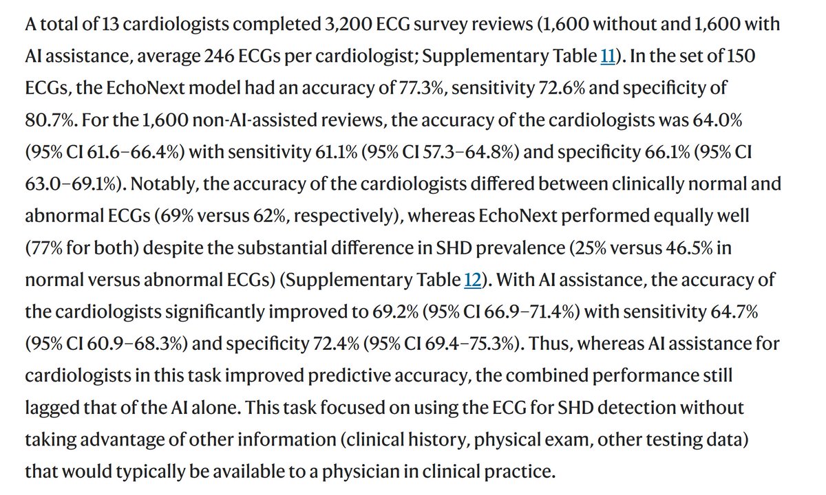 AI beats cardiologists in detecting structural heart disease based on the EKG

nature.com/articles/s4158…