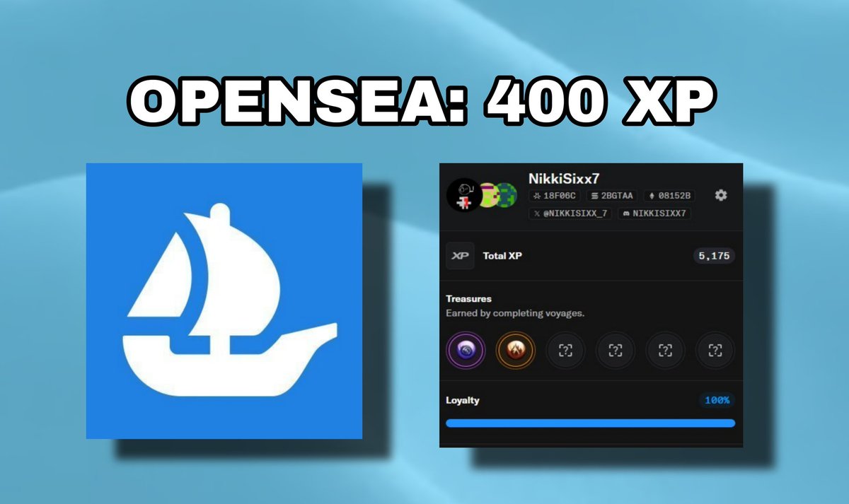 $1000 Airdrop alsam yeter gözüyle bakıyorum artık 🛳️

<a href="/opensea/">OpenSea</a> süreci o kadar uzattı ki.. koyacak görev bulamıyorlar hep aynı görevleri yaptırıyorlar. OpenSea Voyages görevlerine devam ediyorum. Ya baş alacaz ya da $1000. 

🛳️ Solana to Polygon $50 köprüledim
🛳️ Polygon ağında