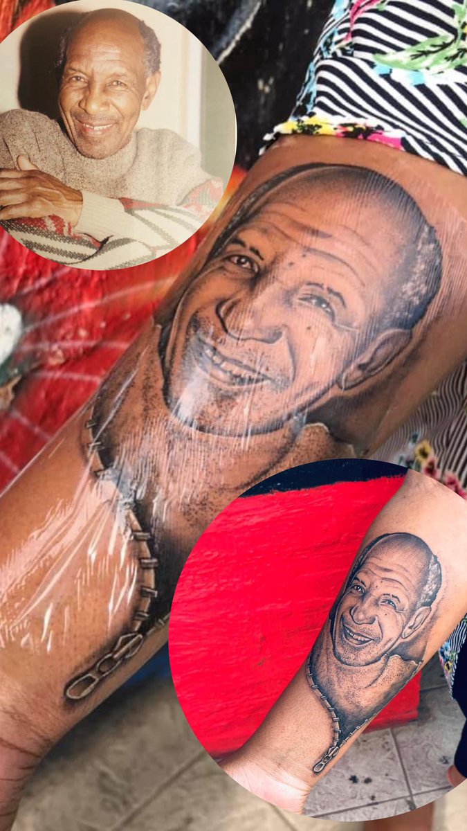 Asidlali la! 🫵🏽 Another beautiful PORTRAIT TATTOO, done by INKBOY QUE.