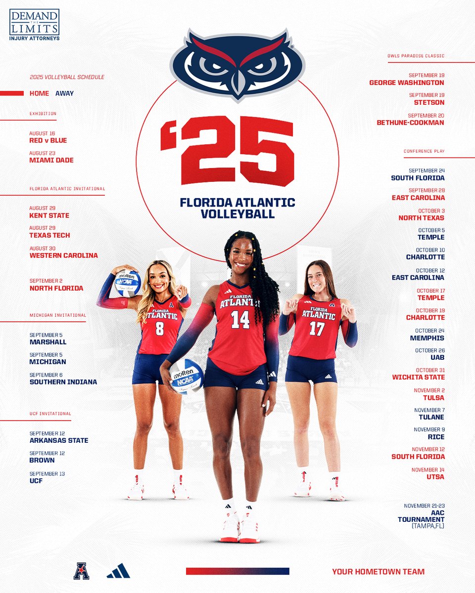 FAUVolleyball's tweet image. Mark your calendars โ๏ธ
Our 2025 schedule is hereโผ๏ธ
๐
bit.ly/40US48t
๐ฐ bit.ly/46RYfhg
#WIP๐๏ธ