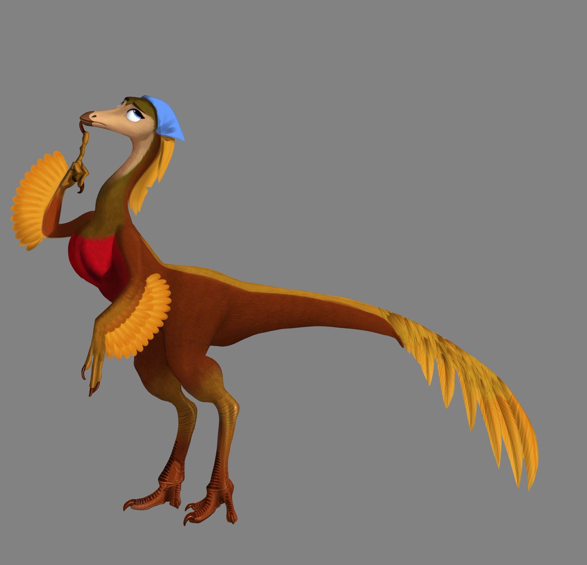 dinodanicus's tweet image. The process for my #Lindsay #ornithomimus commission.
#prehistoric #dinosaur #paleoart #paleontology #characterdesign #cartoon #process