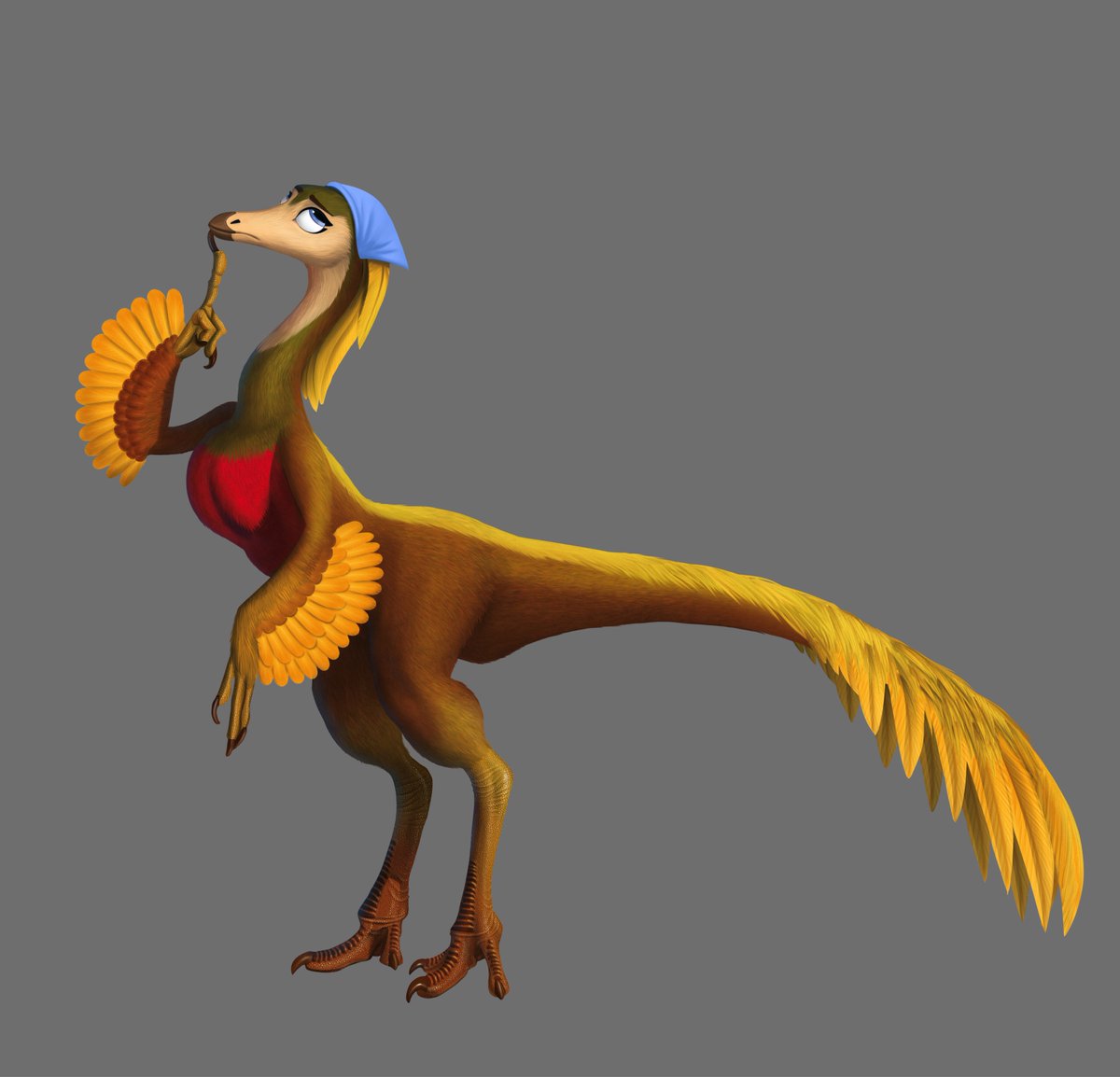 dinodanicus's tweet image. The process for my #Lindsay #ornithomimus commission.
#prehistoric #dinosaur #paleoart #paleontology #characterdesign #cartoon #process