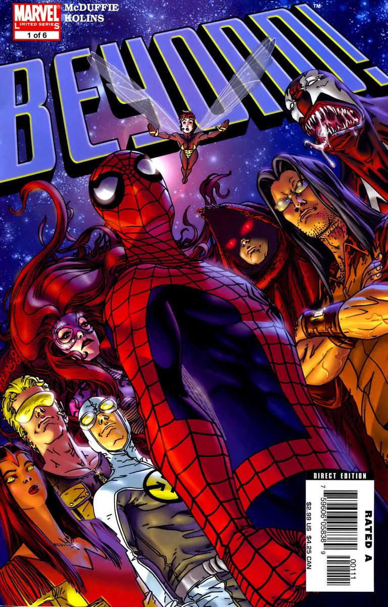 ScottKolins's tweet image. More covers today. Beyond # 1 (drawing, logo layout and coloring by me)