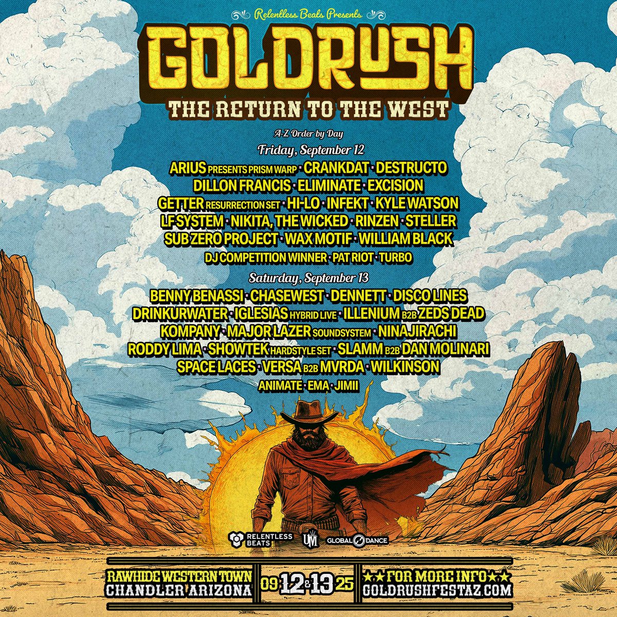 itszephra's tweet photo. We are going to the Wild Wild West baby!! Im super honored to be opening up the Bass Stage on 9/13 at @GoldrushFestAZ . I can’t wait to play my fav type of set (multi-genre) filled new edits &amp; music 🫶🏼 see u cuties there!! 🤠🪩🫶🏼✨ #yee #haw https://t.co/ZNYYeuLk0f