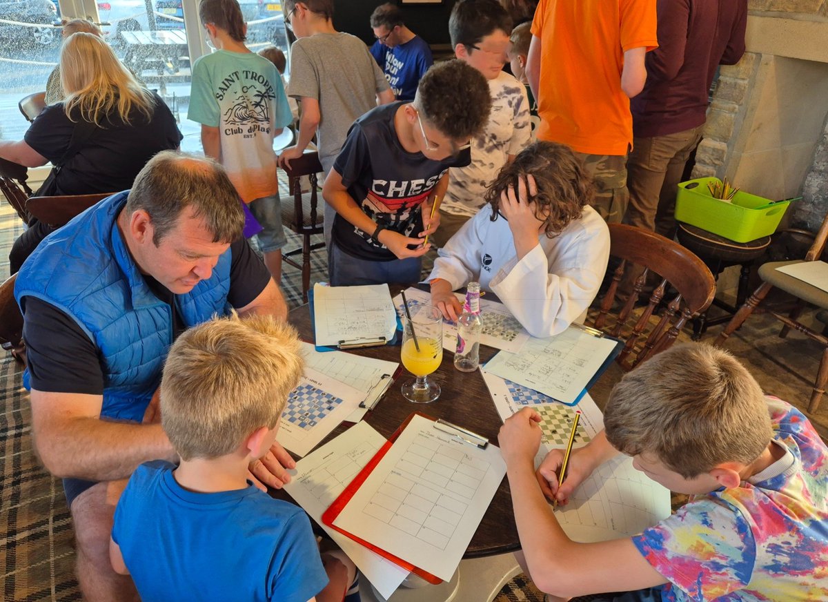 MaDDChess's tweet image. Last night we had Bullseye night, where the juniors solved puzzles to earn a throw of a dart to attempt to reach a points threshold to unveil prizes #chess