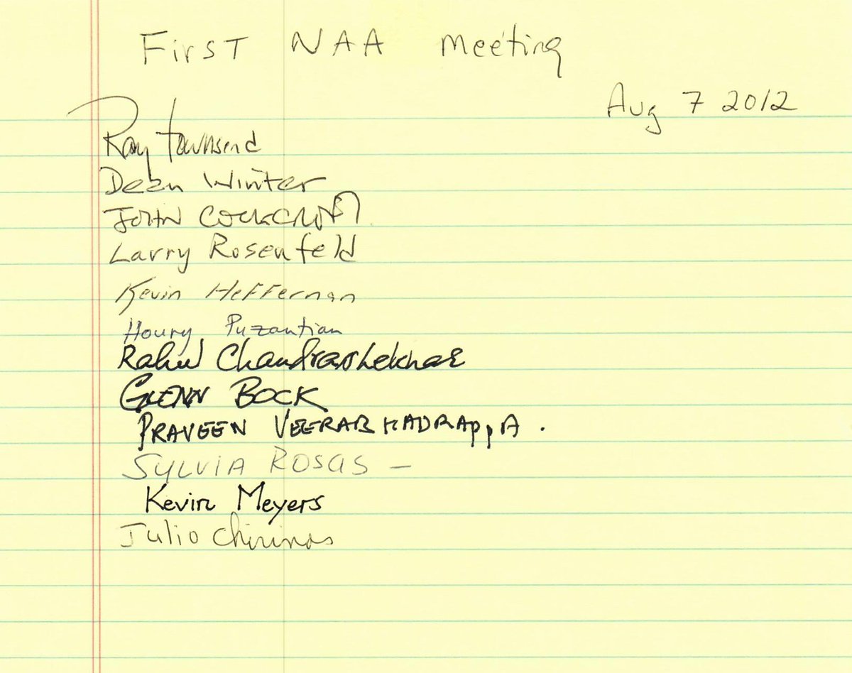 NAASociety's tweet image. 1st Meeting vs. 13th Meeting
August 7, 2012, at the University of Penn 12 individuals at the 1st NAA Conference. How far we’ve come to the 13th Annual Meeting – with 121 attendees, 15 sponsors, 48 abstract submissions, and 80 Latin America Virtual attendees!