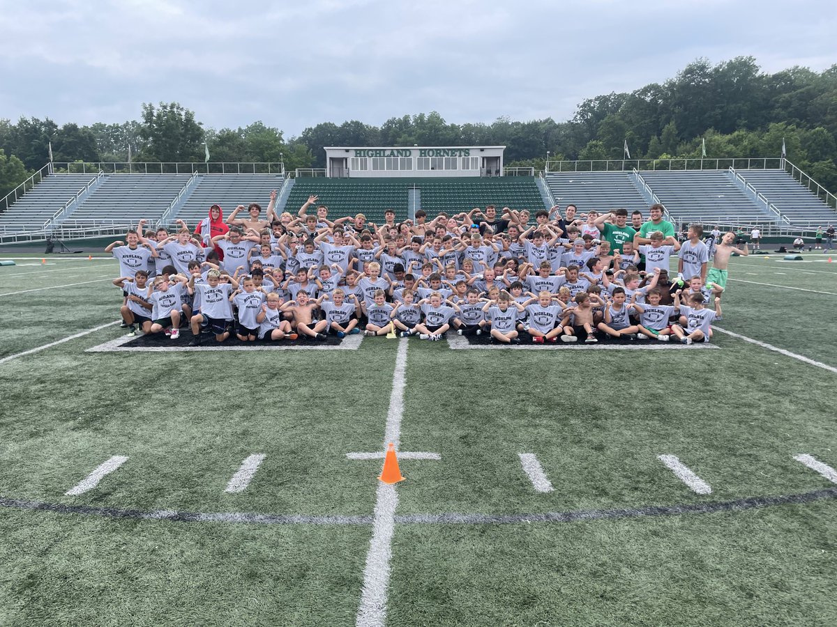 225 campers this week K-8 at Highland getting better and having fun.   Can’t wait to watch you guys play this fall! #FAMILY