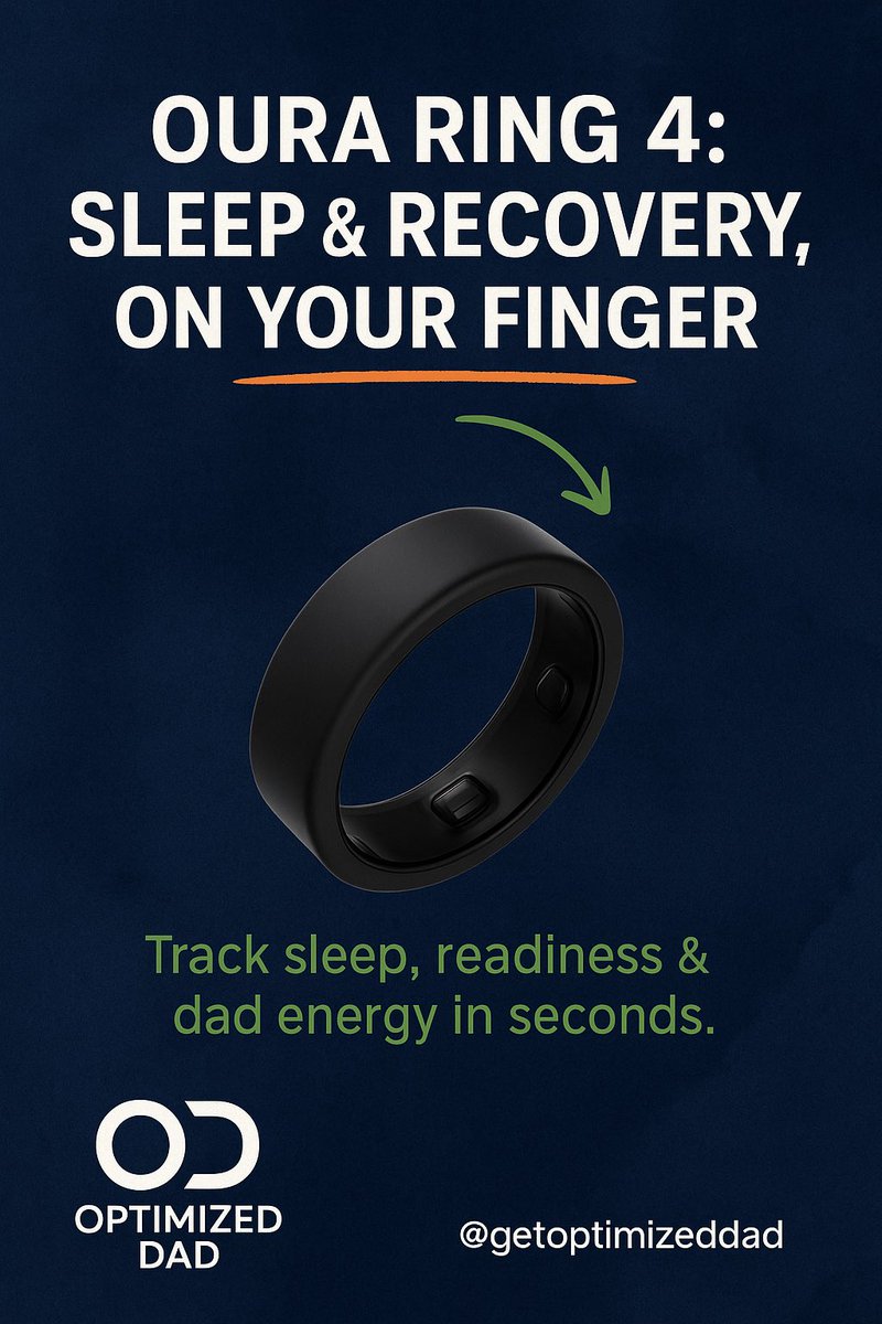 getoptimizeddad's tweet image. Thinking about the Oura Ring Gen 4?

Here’s how it quietly helps busy dads sleep better, recover faster, and show up more present every day 👇

#OptimizedDad #SleepTech #SelfImprovement