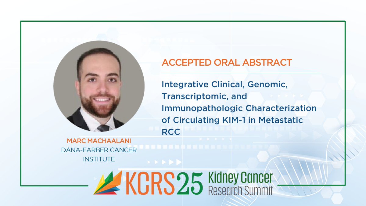 KidneyCAN (@kidneycan) on Twitter photo #KCRS25 Oral Abstract: <a href="/MarcMachaalani/">Marc Machaalani, MD</a> <a href="/DanaFarber/">Dana-Farber</a> highlights KIM-1 as a potential blood biomarker to predict RCC treatment response and prognosis.
Read all the abstracts: bit.ly/AbstractsKCRS25
Register: bit.ly/RegisterKCRS25
#AcceleratingCures #KCRS25 Oral Abstract: <a href="/MarcMachaalani/">Marc Machaalani, MD</a> <a href="/DanaFarber/">Dana-Farber</a> highlights KIM-1 as a potential blood biomarker to predict RCC treatment response and prognosis.
Read all the abstracts: bit.ly/AbstractsKCRS25
Register: bit.ly/RegisterKCRS25
#AcceleratingCures