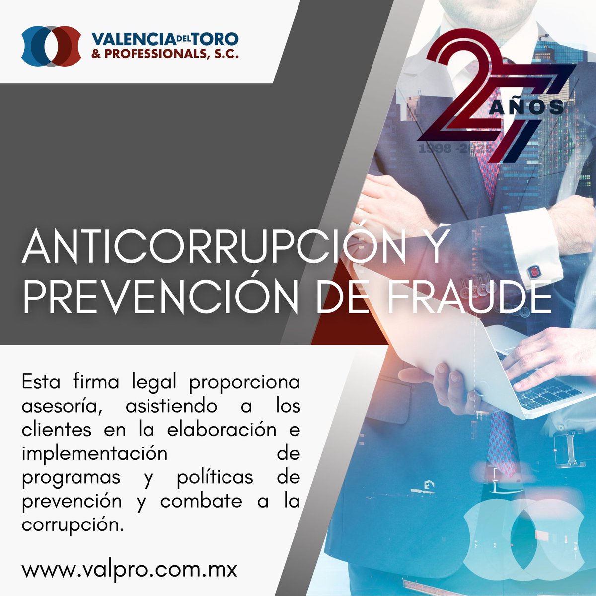 En nuestra firma legal te asesoramos en la prevención y combate a la corrupción.

Diseñamos programas, políticas y códigos de ética alineados con las mejores prácticas.
#Anticorrupción #Compliance #FelizMiércoles  #PrevenciónDeFraude #AsesoríaLegal #IntegridadEmpresarial #cdmx