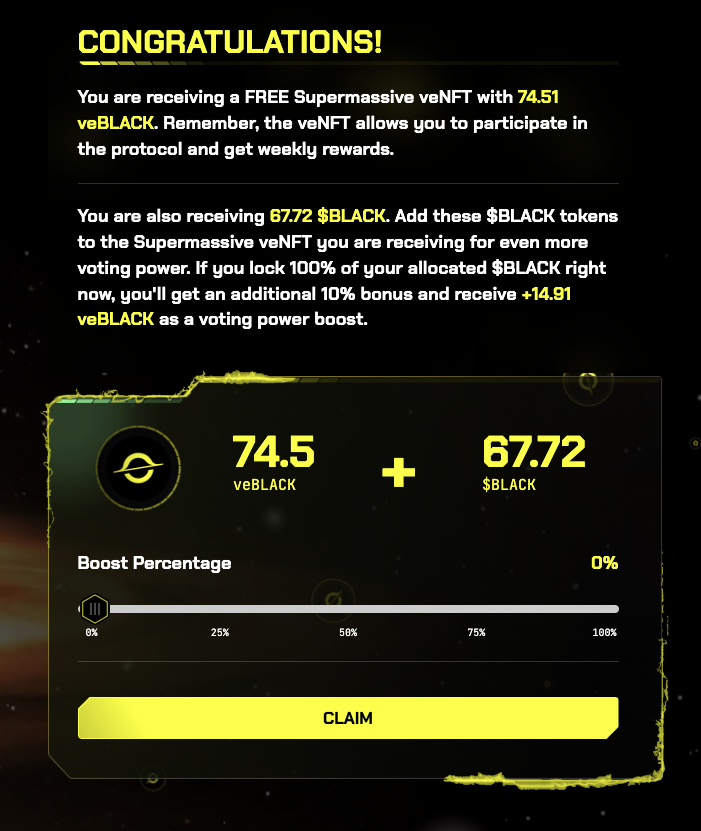 becloin's tweet photo. @BlackholeDex restaked 100% wasn't much but excited still to vote https://t.co/pQloDT06Mm