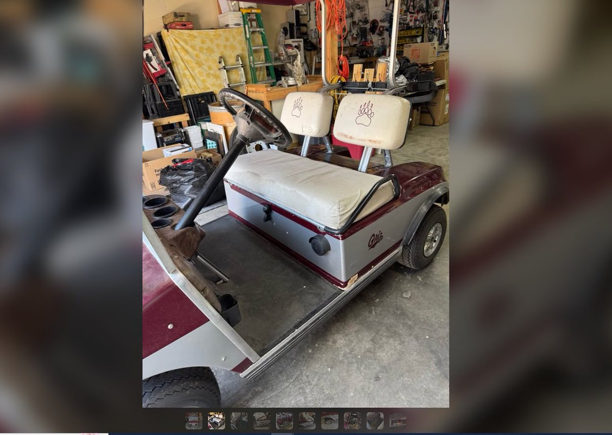 The Facebook Marketplace find of the day...

Does anyone have $3,000 lying around so KGRZ can get an official Griz golf cart? 

#GoGriz 

Link: facebook.com/marketplace/it…