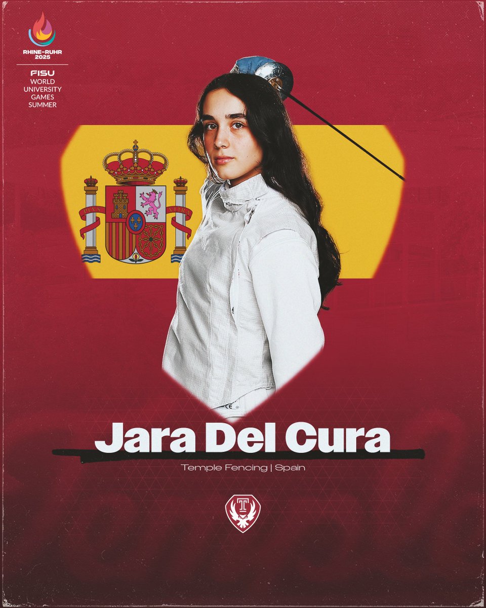 𝗙𝗜𝗦𝗨 𝗦𝘂𝗺𝗺𝗲𝗿 𝗪𝗼𝗿𝗹𝗱 𝗨𝗻𝗶𝘃𝗲𝗿𝘀𝗶𝘁𝘆 𝗚𝗮𝗺𝗲𝘀 🤩    

Best of luck to Jara Del Cura, who will be representing 🇪🇸 at #RhineRuhr2025 in Essen, Germany!   

#GoOwls #fencing