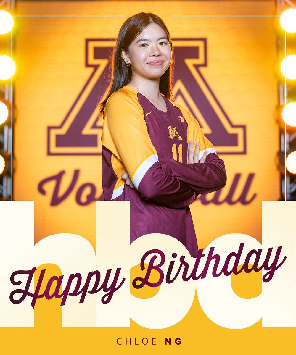 GopherVBall's tweet image. Happy Birthday to setter Chloe Ng!
We hope you have a great day🎈🎂