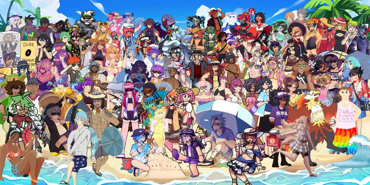 It's Beach Day!!

The 2nd Rejuv Collab is finally done!

Closeups &amp; Credits below...

#PokemonRejuvenation #RejuvBeachDay