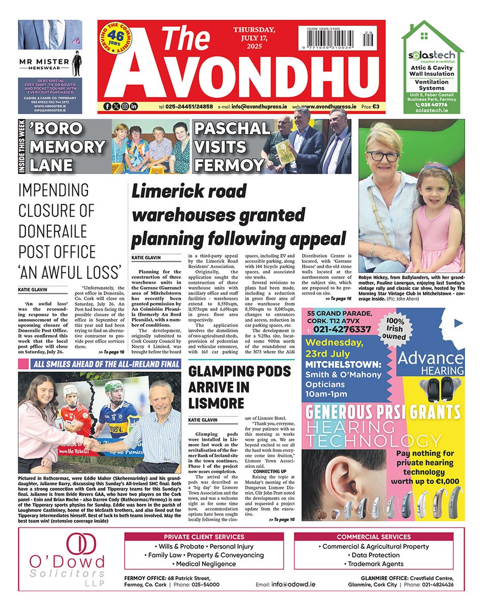 The Avondhu (@theavondhu) on Twitter photo This week’s front page from The Avondhu - in the shops and available online from 9am
avondhupress.ie/digital-editio… via <a href="/TheAvondhu/">The Avondhu</a> #RegionalNews #LocalNews #news This week’s front page from The Avondhu - in the shops and available online from 9am
avondhupress.ie/digital-editio… via <a href="/TheAvondhu/">The Avondhu</a> #RegionalNews #LocalNews #news