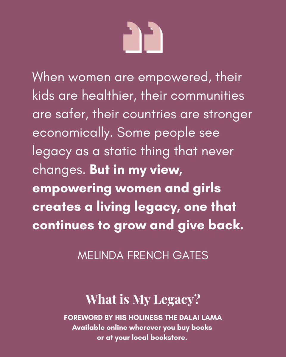 OfficialMLK3's tweet image. Empowering women isn’t just a cause; It is critical to human progress.
@melindagates shares how one mother’s question, "What about my shot?” sparked a movement for reproductive freedom and global equity.
📘 Discover stories that keep giving back.