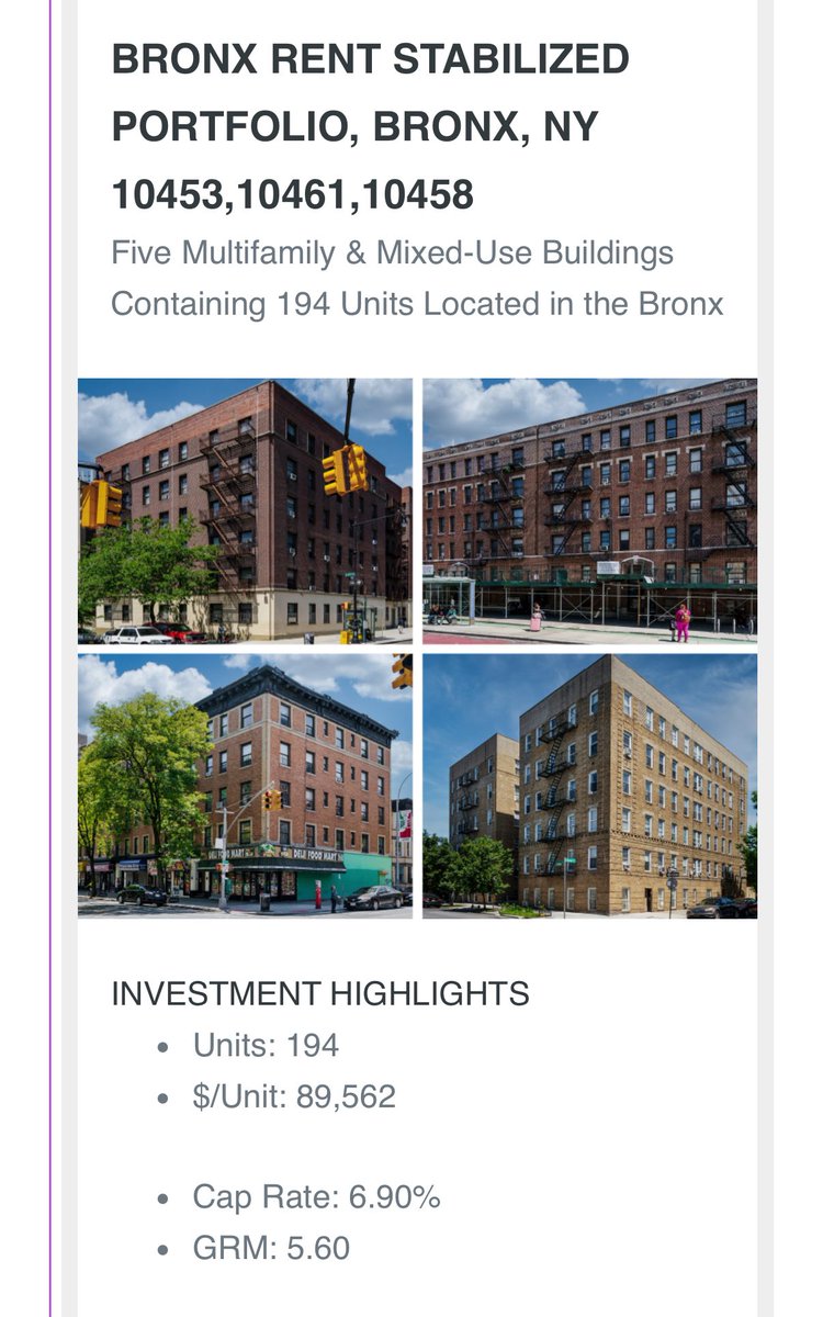 KennyBurgosNY's tweet image. The rent stabilized crisis continues its path through the lowest income neighborhoods in NYC.
Owners selling properties for less than a bathroom/kitchen reno (per unit)
You won’t see this on Zillow and won’t see it in public, but it’s happening as we speak.