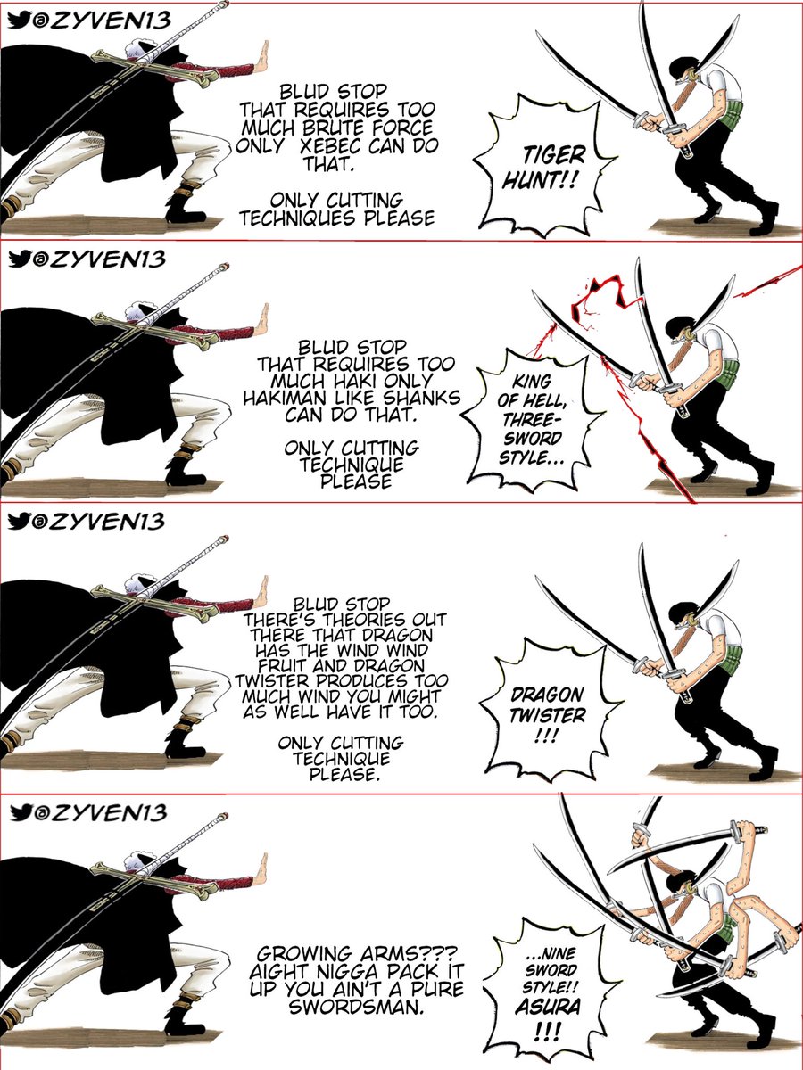 Wenma13_'s tweet image. #ONEPIECE1155 #ONEPIECE
So I edited Mihawk vs Zoro using Shanks fan logic: