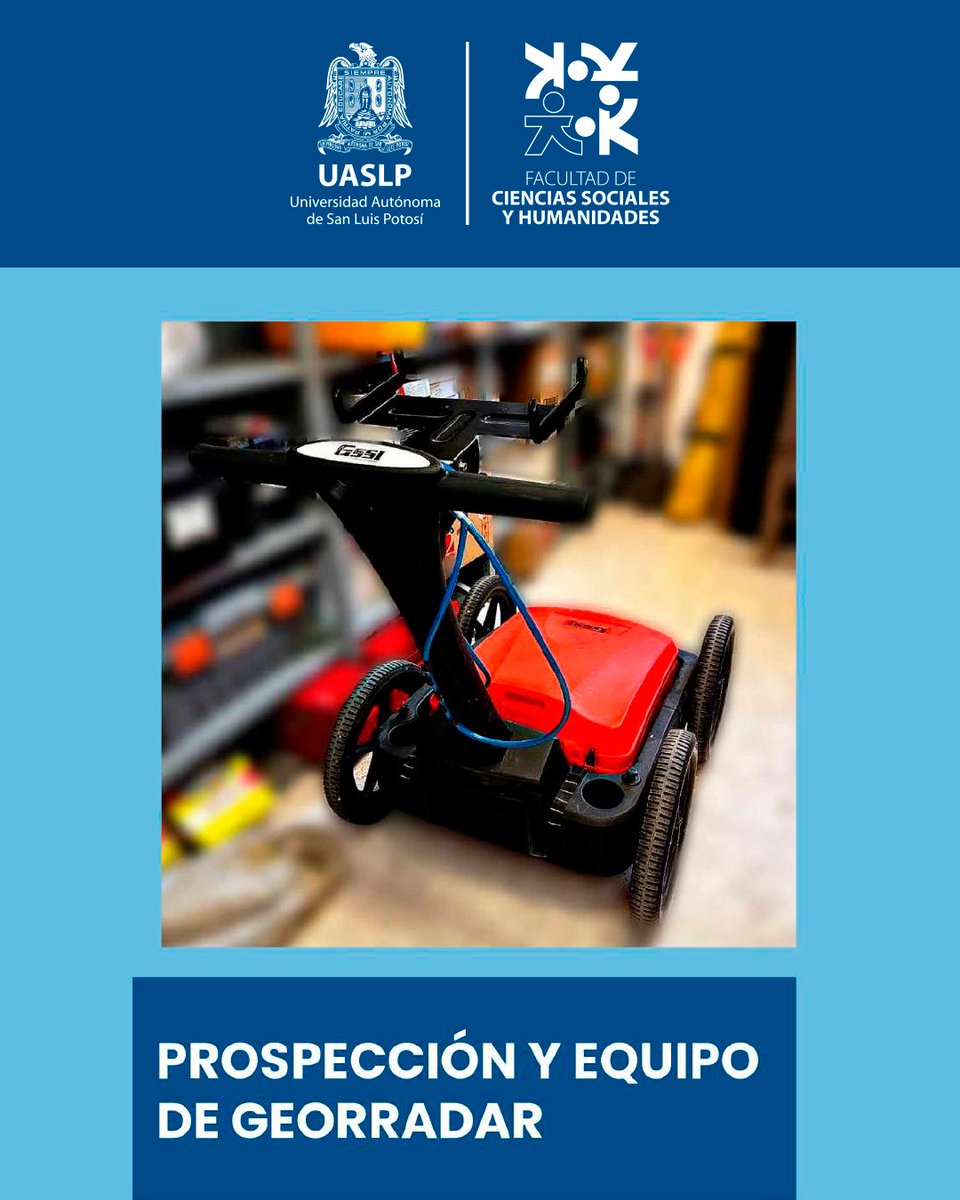 LaUASLP's tweet image. 🔺 La Facultad de @csyhUASLP pone a disposición para renta un equipo de georradar (GPR) con servicio de prospección.

📩 Contacto: andrea.onofri@uaslp.mx