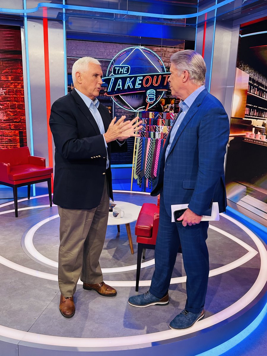CBS News PR (@cbsnewspress) on Twitter photo TODAY: Former Vice President <a href="/Mike_Pence/">Mike Pence</a> joins <a href="/MajorCBS/">Major Garrett</a> for an interview on "The Takeout with Major Garrett."
Watch at 5PM, ET on CBS News 24/7 via the <a href="/CBSNews/">CBS News</a> app, <a href="/paramountplus/">Paramount+</a> and CBSNews.com/live. TODAY: Former Vice President <a href="/Mike_Pence/">Mike Pence</a> joins <a href="/MajorCBS/">Major Garrett</a> for an interview on "The Takeout with Major Garrett."
Watch at 5PM, ET on CBS News 24/7 via the <a href="/CBSNews/">CBS News</a> app, <a href="/paramountplus/">Paramount+</a> and CBSNews.com/live.