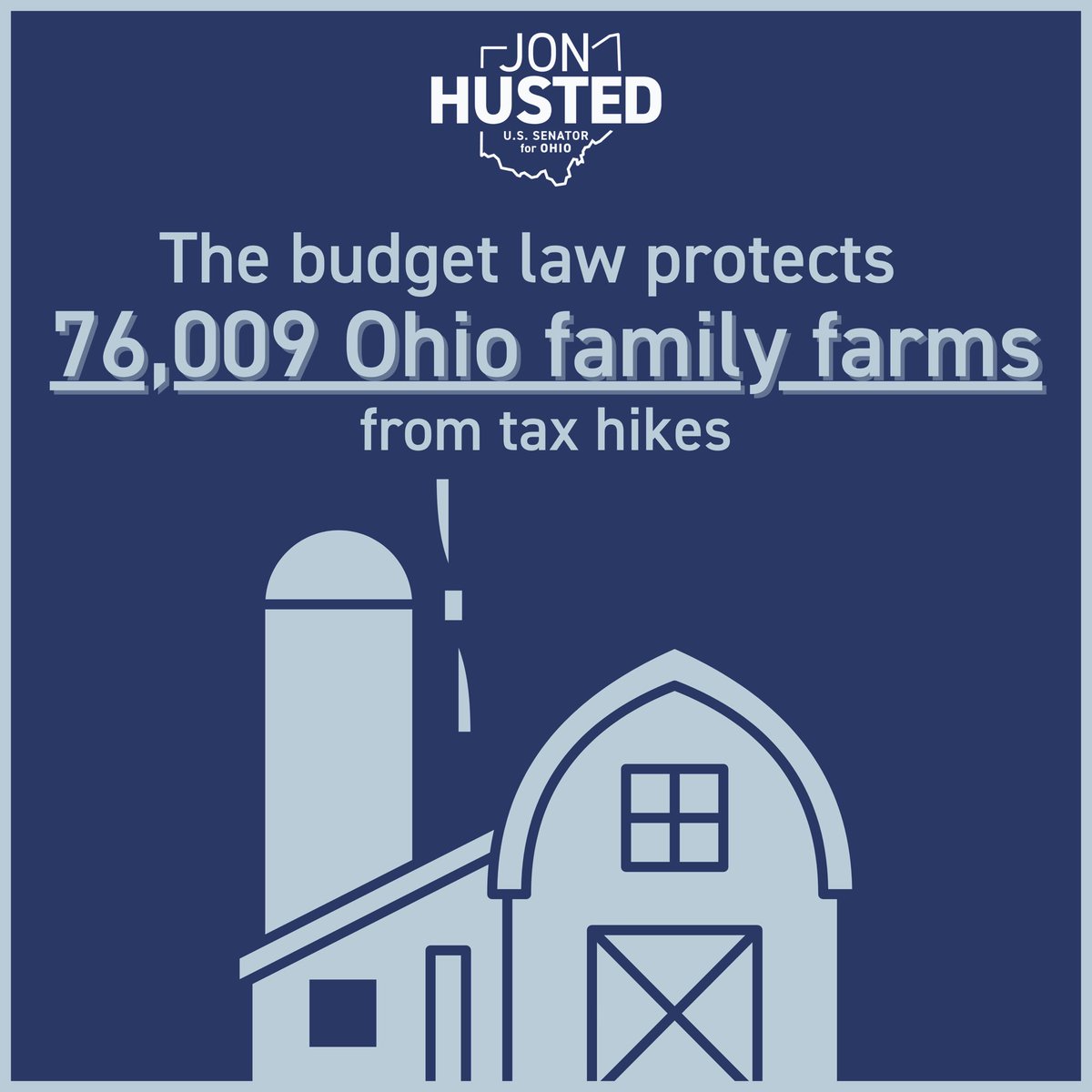 If Democrats had their way, 76,009 Ohio family farms would be facing steep tax hikes.  
 
Now, those farms—and the families who work them—can focus on feeding America instead.