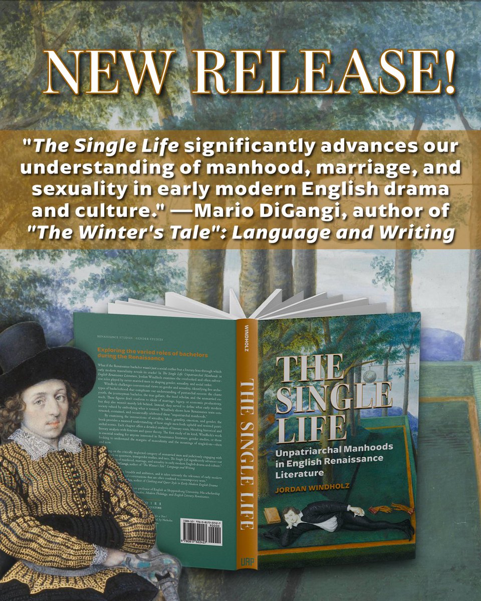 UnivofALPress's tweet image. 📚 The Single Life by Jordan Windholz uncovers how Renaissance bachelors challenged patriarchy and reshaped masculinity in literature. A bold look at gender, power, and resistance.🔗tinyurl.com/5dkxbfhn
#TheSingleLife #GenderStudies #RenaissanceLiterature