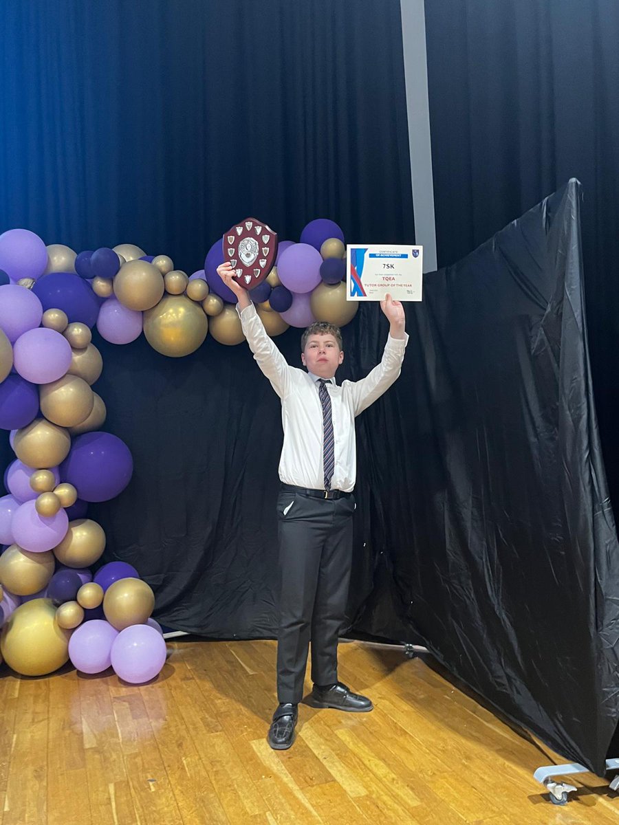 After a tight and ferocious contest, 7 SK were proud and delighted to win the Year 7 Tutor Group of the Year at the Year 7 Graduation. #WeCanAndWeWill