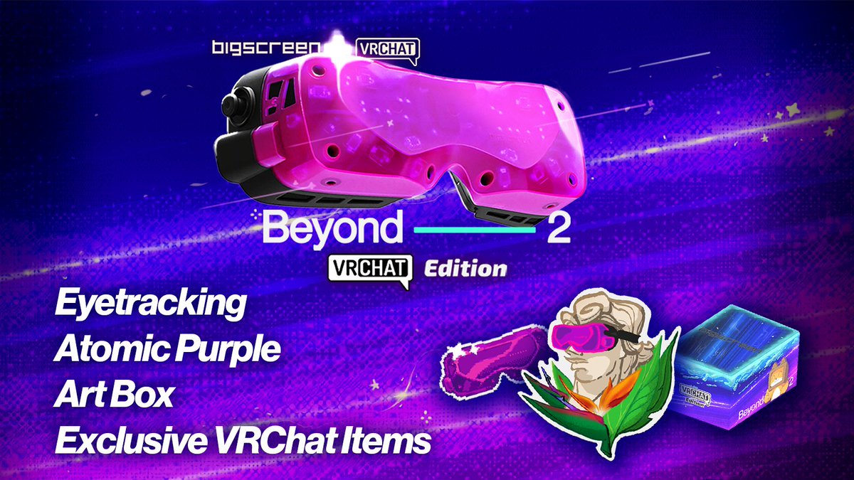 The Bigscreen Beyond 2e: VRChat Edition comes with: Eyetracking