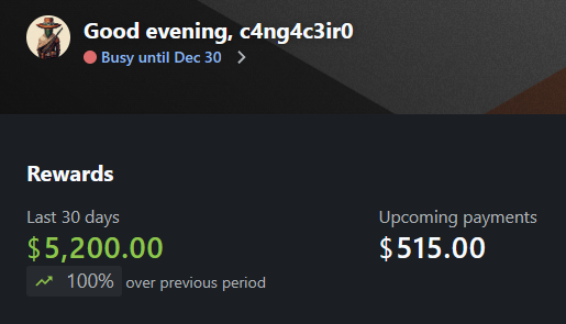 Tamo indo bem nesse mês até agora hein