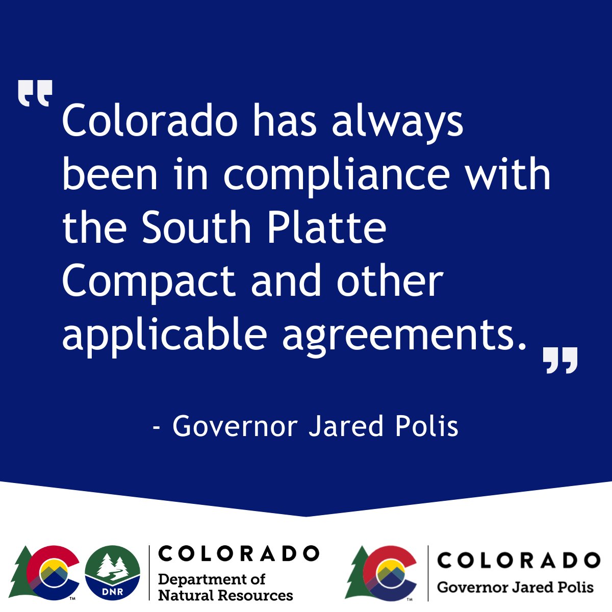 Governor Polis responded to Nebraska’s meritless challenge on the South Platte Compact, reaffirming Colorado’s full compliance and commitment to defending our water users, landowners, and rural communities. For more details: bit.ly/4lY8xRh