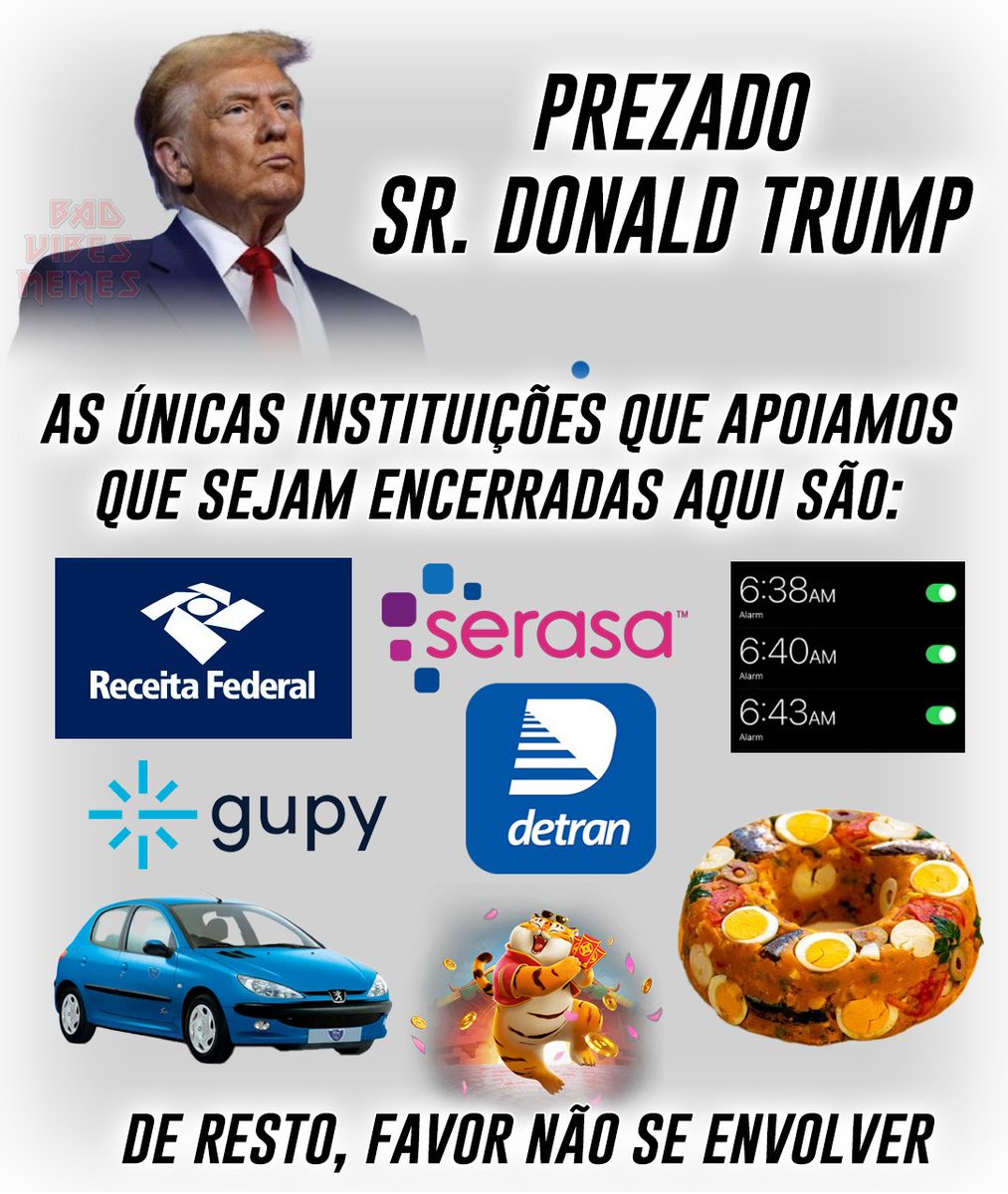 considere isso um aviso <a href="/realDonaldTrump/">Donald J. Trump</a>