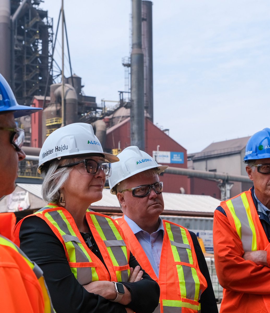 PattyHajdu's tweet image. L’acier est l’épine dorsale d’un Canada indépendant.
À Sault Ste. Marie, j’ai rencontré @AlgomaSteelInc pour parler d’emplois, d’industries propres et du rôle du Canada dans le secteur manufacturier mondial.
#EmploisCanadiens #Carboneutralité #FabriquéAuCanada