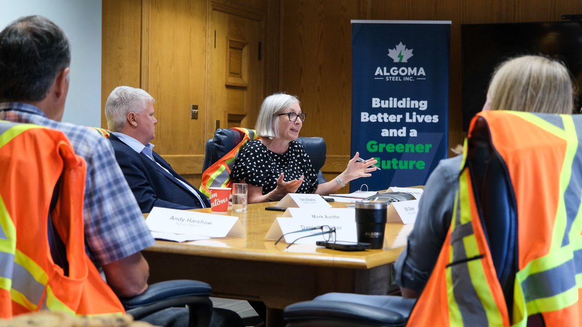 PattyHajdu's tweet image. L’acier est l’épine dorsale d’un Canada indépendant.
À Sault Ste. Marie, j’ai rencontré @AlgomaSteelInc pour parler d’emplois, d’industries propres et du rôle du Canada dans le secteur manufacturier mondial.
#EmploisCanadiens #Carboneutralité #FabriquéAuCanada