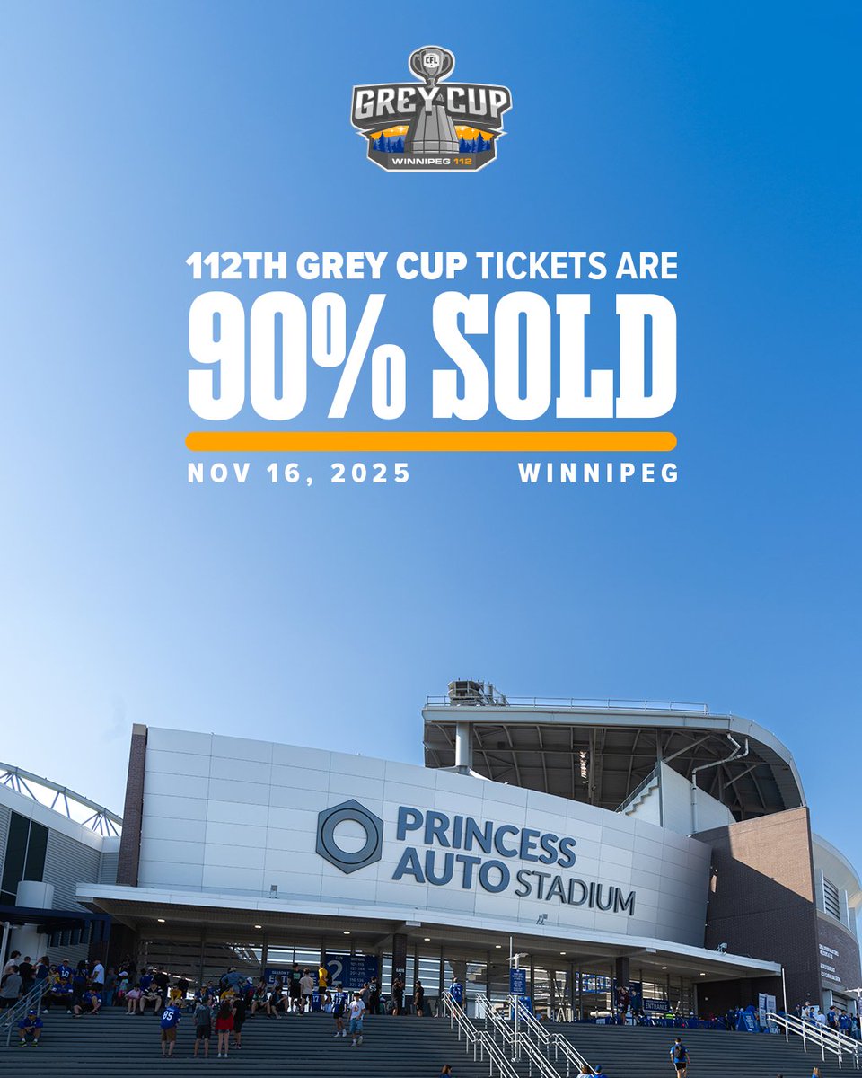 Wpg_BlueBombers's tweet photo. tickets for the 112th Grey Cup are 𝟗𝟎% 𝐒𝐎𝐋𝐃!

get 'em before they're gone 👇 

GC tickets » https://t.co/w0iTqpakt2
#ForTheW https://t.co/8rxccsEZn3