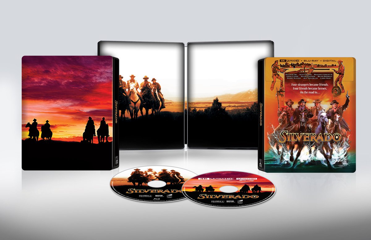 TwinFlicks's tweet image. Oct 7th @SonyPicsAtHome @SonyPictures presents for it's 40th Anniversary a Limited Edition Steelbook SILVERADO restored in 4K and loaded with extras!
#silverado #western #westernmovies #kevincostner #kevinkline #wyattearp #tombstone #4k #4kultrahd #4kuhd #bluray #physicalmedia