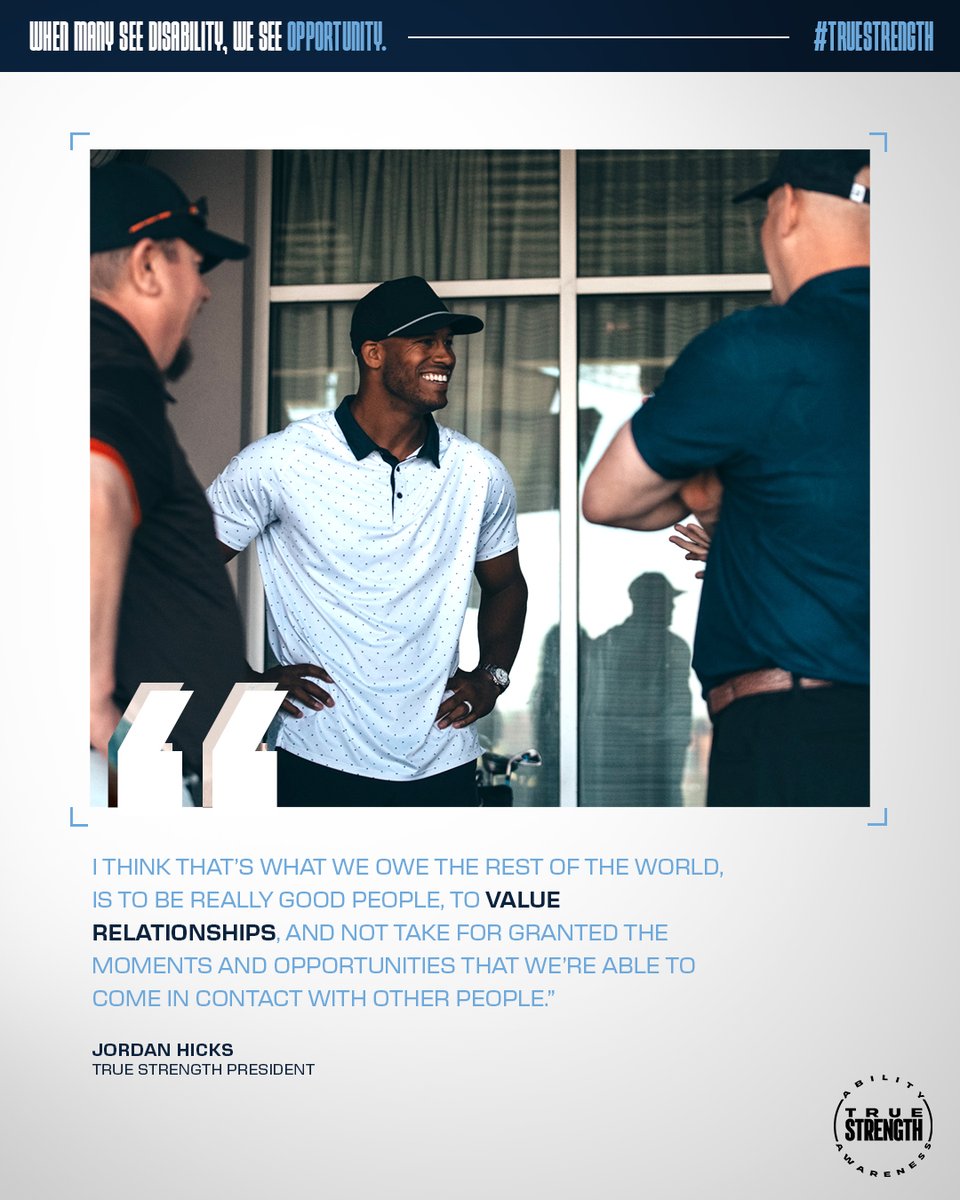 True Strength Awareness (@truestrengthorg) on Twitter photo True Strength Ability Awareness is dedicated to creating inclusive environments that value relationships, foster confidence, and celebrate all abilities. Founder and President <a href="/JordanHicks/">Jordan Hicks</a> exemplifies this mission through his dedication to showing kindness to others. ๐ค True Strength Ability Awareness is dedicated to creating inclusive environments that value relationships, foster confidence, and celebrate all abilities. Founder and President <a href="/JordanHicks/">Jordan Hicks</a> exemplifies this mission through his dedication to showing kindness to others. ๐ค