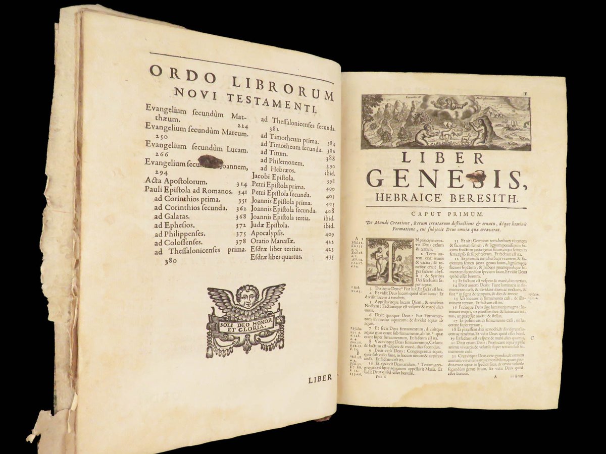 SchilbRareBooks's tweet image. 1680 "Biblia Sacra", including the Apocrypha and a prologue by Saint Jerome! Interested? ow.ly/QOpR50WoBUx
Want more? ow.ly/i2BT50WoBUz

#Latin #Jerome #Religion #Apocrypha #RareBooks #SchilbAntiquarian #Books #Reading #History #SpecialCollections #Librarians