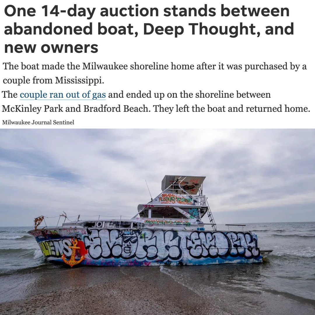 How much are you bidding 🛥️? 

#KeepErMovin #LakeMichiganBoat #DeepThought #SailingAdventures