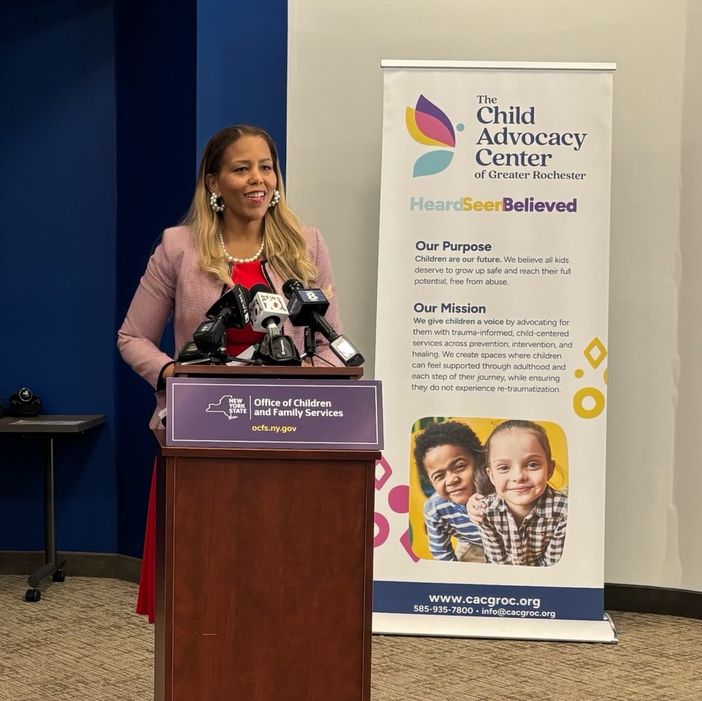 NYSOCFS's tweet image. Thank you to partners The Child Advocacy Center of Greater Rochester and @childrensagenda
for hosting an important discussion about how #NewYork FY 26 Enacted Budget will support Monroe County families.