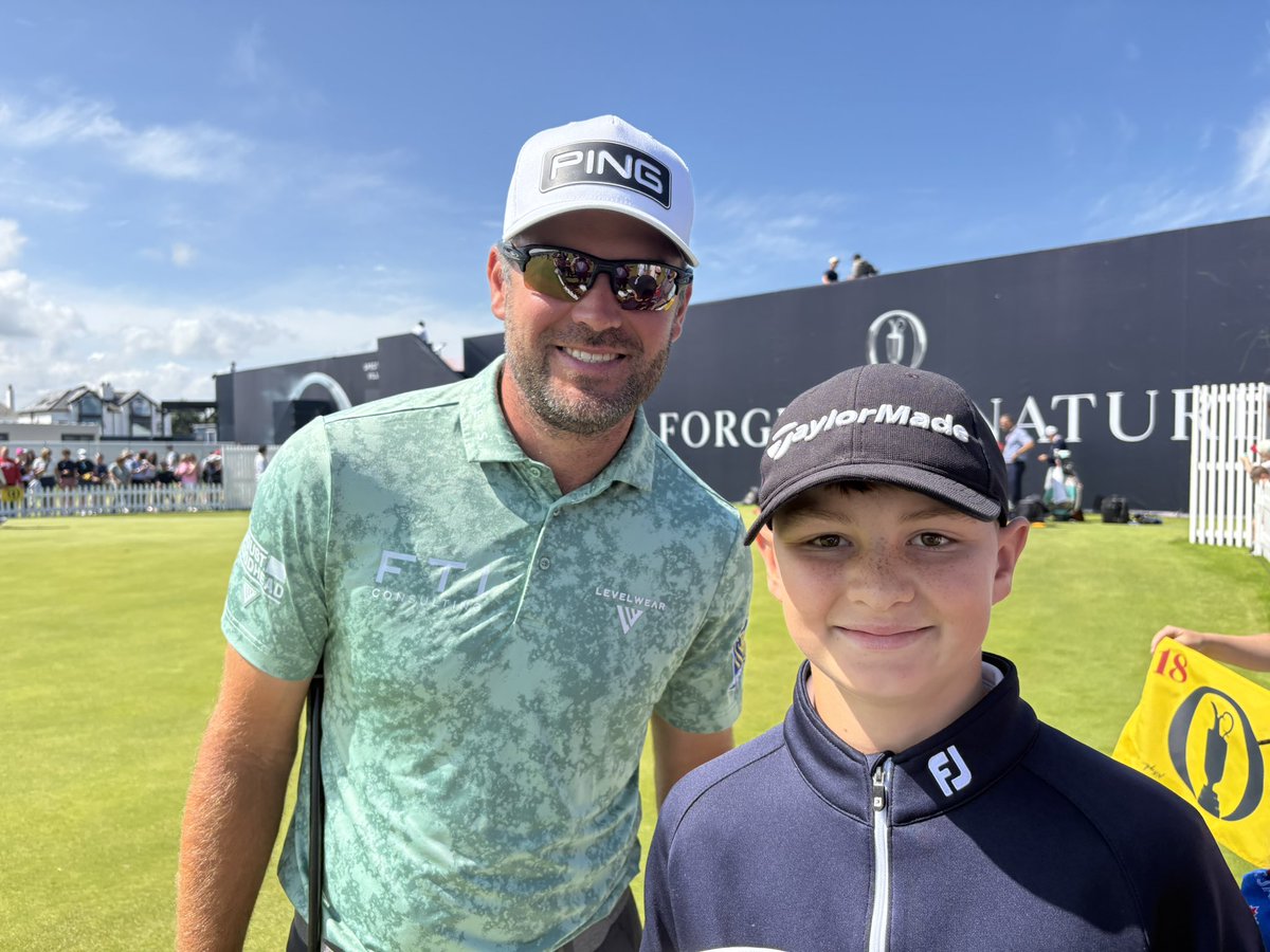 Thank you <a href="/coreconn/">Corey Conners</a> Corey Connors for an amazing moment with my golf mad Grandson this morning. Plays Ping - wanted your signature on his Driver Head Cover. Not only did you oblige but you gave him a signed ball too. You have a fab for life.