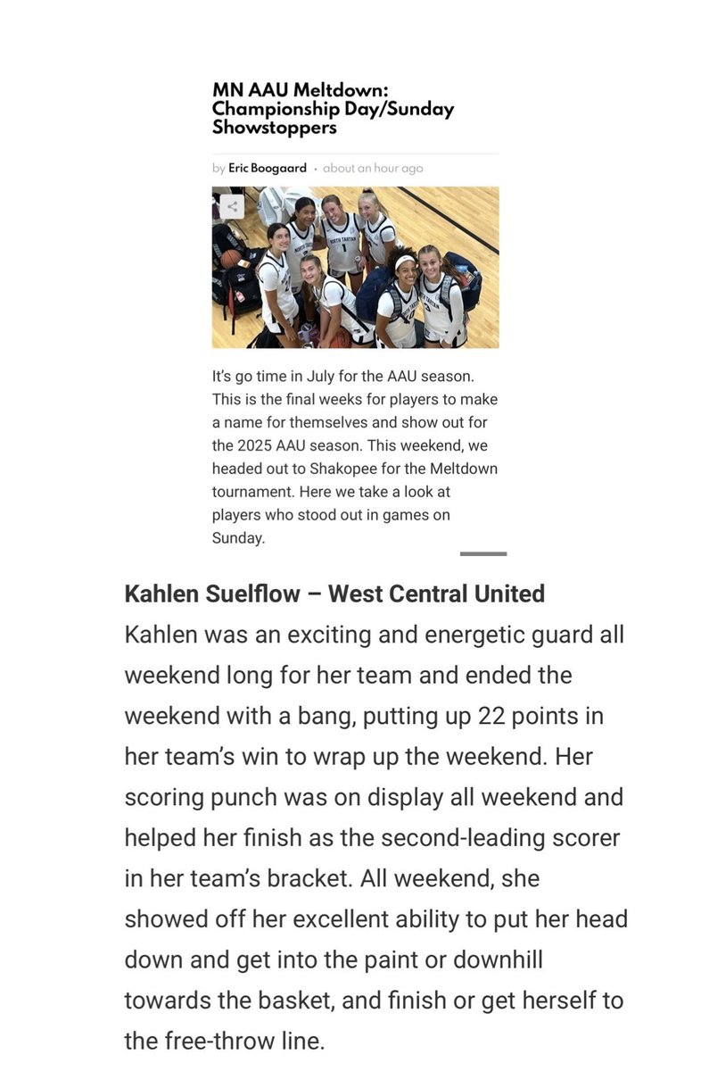 Kahlen Suelflow (@kahlensuelflow) on Twitter photo Thank you for the mention <a href="/EricJrAllStar/">EricJrAllStar</a>. Thank you for what you do for us as players and girls sports all together!
<a href="/TylerDanielson_/">Tyler Danielson</a> <a href="/WCUgirlshoops/">West Central United Girls</a> Thank you for the mention <a href="/EricJrAllStar/">EricJrAllStar</a>. Thank you for what you do for us as players and girls sports all together!
<a href="/TylerDanielson_/">Tyler Danielson</a> <a href="/WCUgirlshoops/">West Central United Girls</a>