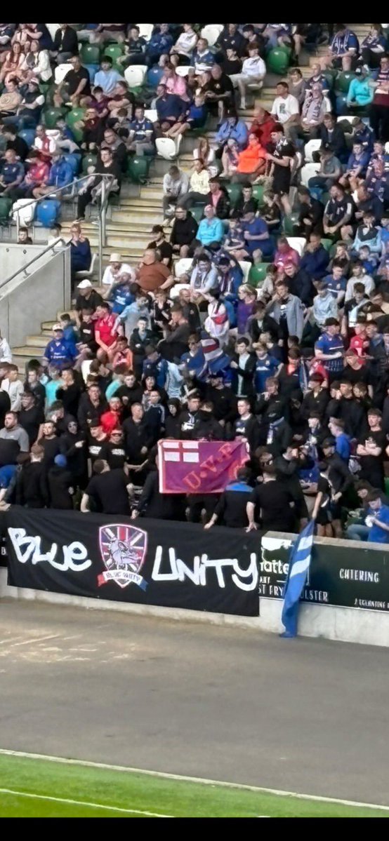 Not thrown onto a stage.....

The flag of a proscribed organisation brought into, and held aloft at Windsor Park. 

Will await the blanket media coverage, the House of Commons debate and the prime ministers statement....