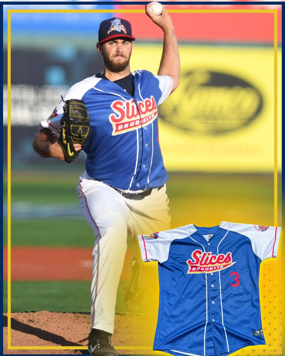 Grab a slice of where he ALL STARted 😉🍕 Auction is now live on our site  for our David Peterson Pro Debut autographed game worn jersey. Pizza not included, but the amazin-ness is.

#milb #brooklyncyclones #amazinstartshere #lgm #allstargame #mets