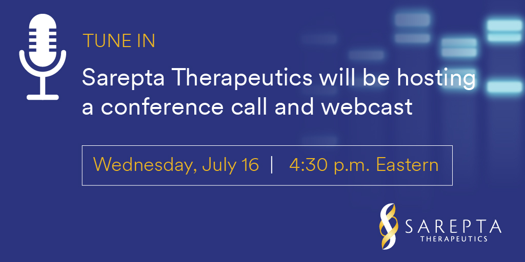 Sarepta's tweet image. 