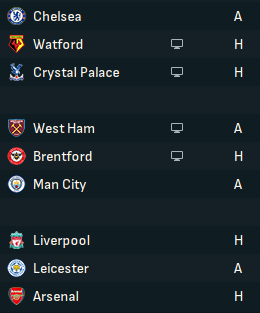 Here's the nine games to will determine whether we stay up or not. Tough games vs Chelsea, Liverpool, Man City and Arsenal are countered by games against the bottom three!! twitch.tv/thegudja