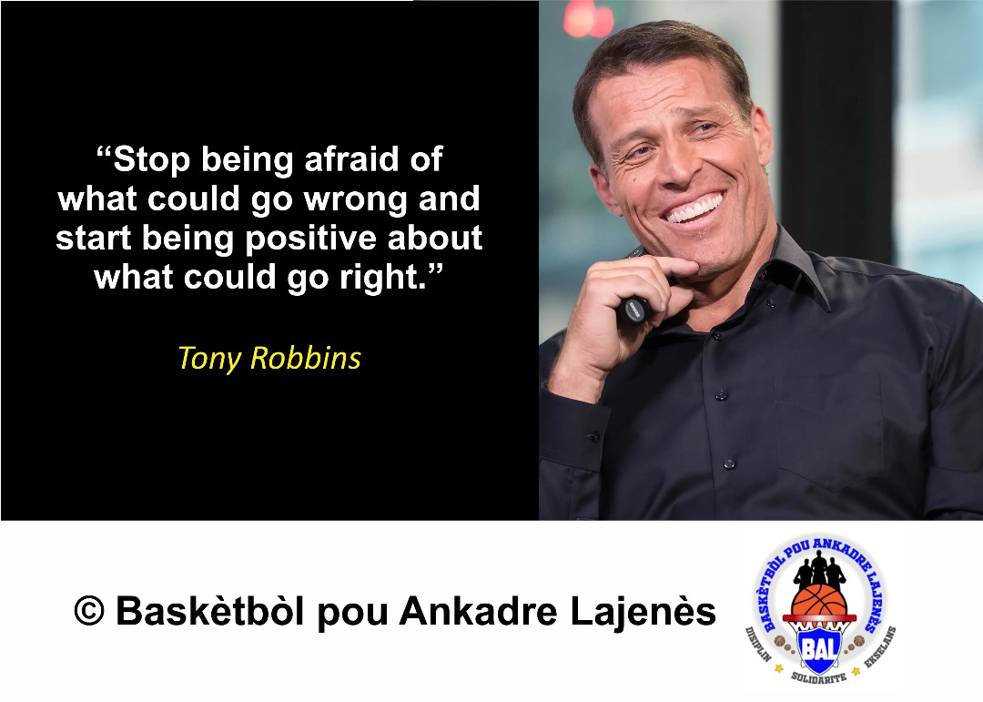 The Quote of the Day for Friday, July 11th’s practice session was a quote from Tony Robbins.
.
.
. 
#ThinkPositive #BelieveInYourself #FocusOnTheGood #Quote #QuoteOfTheDay #BALHaiti