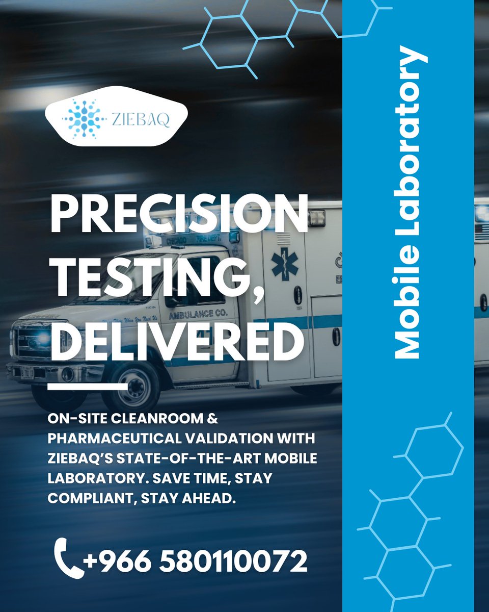 CompanyZiebaq's tweet image. Still waiting for lab results to arrive?

 With ZIEBAQ’s Mobile Laboratory, precision testing comes to your site—fast, flexible, and fully compliant.
 
🌎 ziebaq.com

#MobileLab #CleanroomTesting #ZIEBAQ #OnSiteTesting #PharmaCompliance #LabOnWheels #GMPTesting