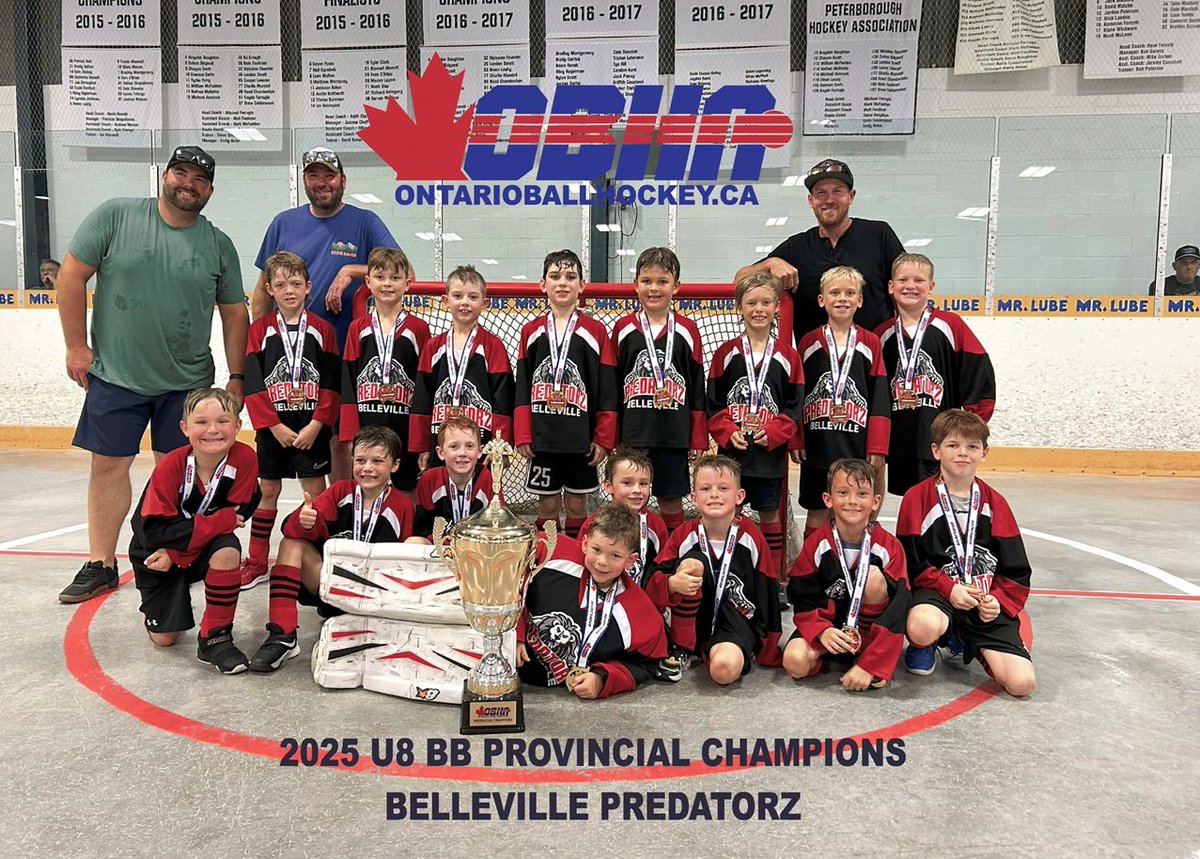 2025 U10 AA Provincial Champions, Belleville Predatorz

#CelebratingBallHockeyExcellenceSince1974
#OBHA #BallHockey
#TheTourney
#BecauseItsOurCup
#WeAreBallHockey 
#PlayInTheO
<a href="/CityPtbo_/">City of Peterborough</a>